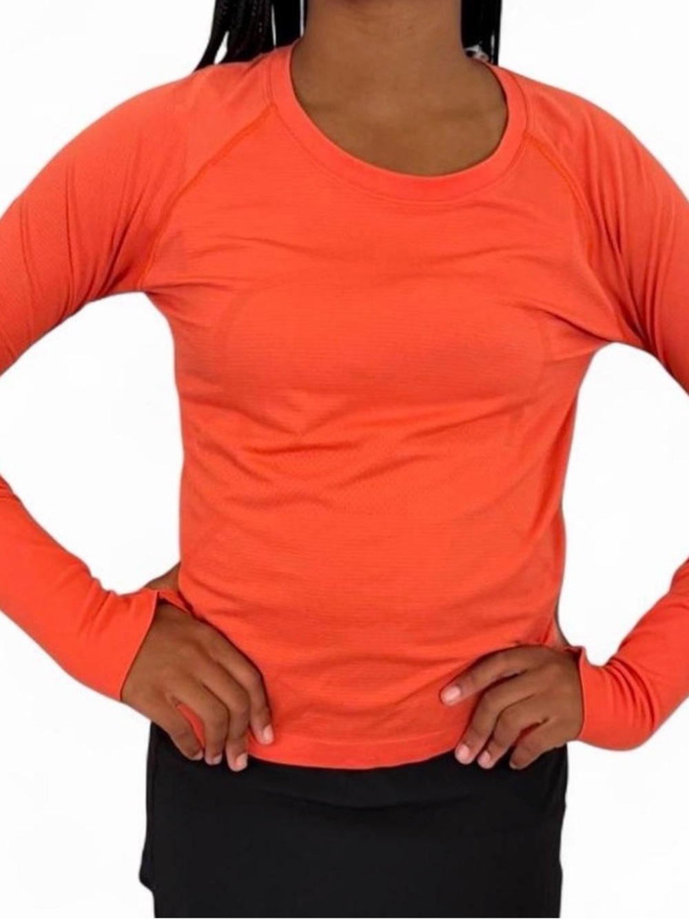 lululemon athletica Orange Long Sleeve Athletic Top